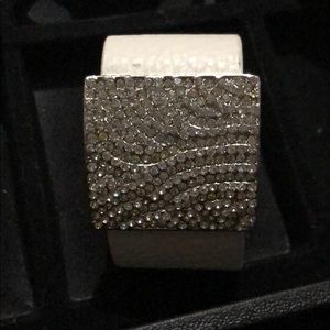 Black or silver square shimmer bracelet